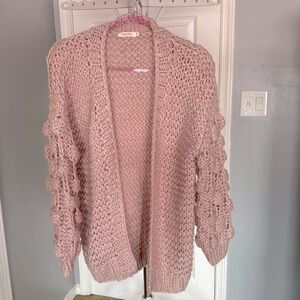 Knit blush cardigan